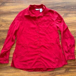 White Stag Red Button-Down Shirt